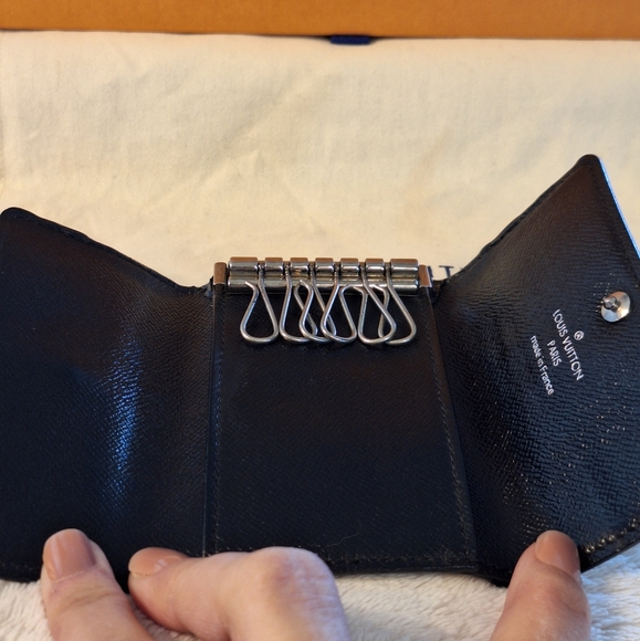 CLEAN 💥Unisex Louis Vuitton Damier Graphite Key Cles - Picture 7 of 15